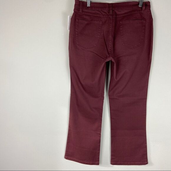 Nwt Straight leg burgundy red trousers pants jeans. French dressing - Picture 5 of 8